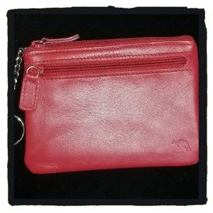 Red Leather Coin Purse
